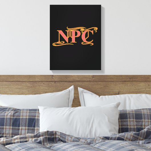 NPC niet Maim Rob of Kill Funny RPG Canvas Afdruk (Insitu (Slaapkamer))