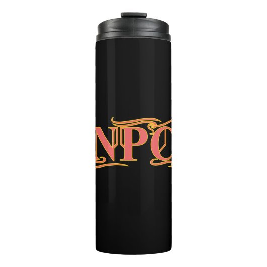NPC niet Maim Rob of Kill Funny RPG Thermosbeker (Voorkant)