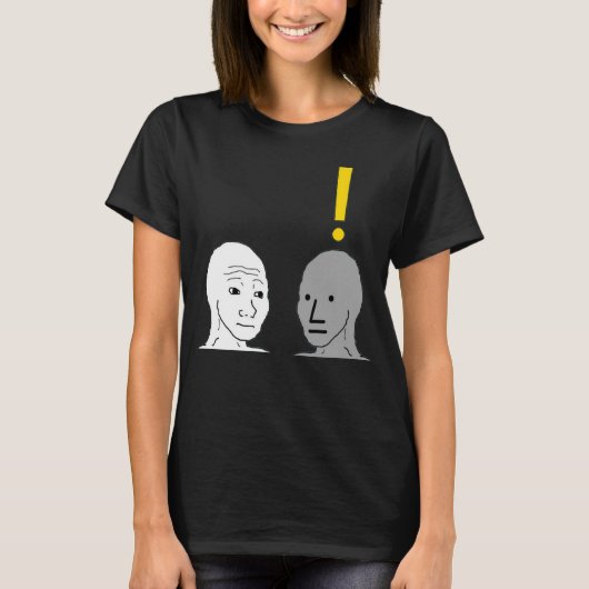 NPC Wojak Meme T-shirt (Voorkant)
