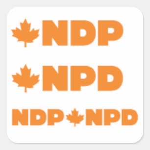 NPD-logo's Vierkante Sticker