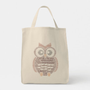 NPD Uil op Natuurlijke Kruidenier Tas
