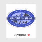 NPM Blue Oval Logo Sticker (Vel)