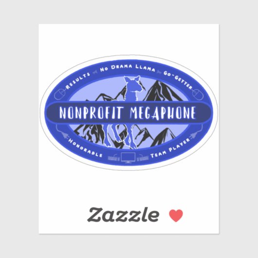 NPM Blue Oval Logo Sticker (Vel)