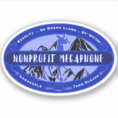 NPM Blue Oval Logo Sticker (Voorkant)