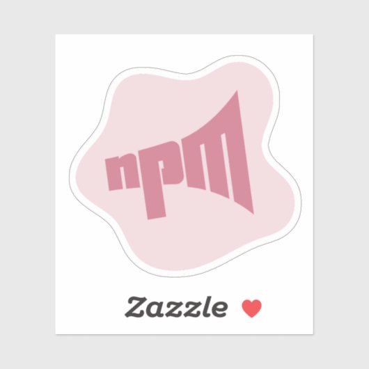 NPM Pink Blob Logo Vinyl Sticker (Vel)