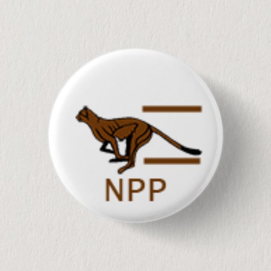 NPP Party Logo Ronde Button 3,2 Cm (Voorkant)