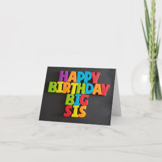 Nr.: 183 GELUKKIGE VERJAARDAG BIG SIS kaart van TF