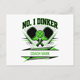 Nr. 1 Dinker Pickleball Coach Naam Ontwerp Briefkaart