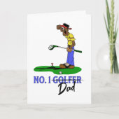 Nr. 1 Golfer Pap Feestdagen Kaart (Voorkant)