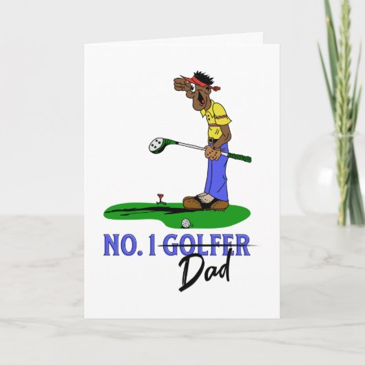Nr. 1 Golfer Pap Feestdagen Kaart (Voorkant)