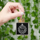 Nr.1 het Geweldige (Jouw tekst) Witte Lijn van de Sleutelhanger (Hand)