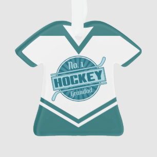 Nr. 1 Hockey Grandad Naam & Nummer Jersey Ornament