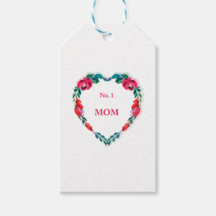 Nr. 1 Mum Moederdag quote Cadeaulabel