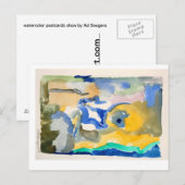 nr 6 d'exposition de cartes postales d'aquarelle (Devant / Derrière)