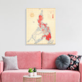 Nr. 6 Distributietemperaturen Canvas Afdruk (Insitu (Woonkamer))