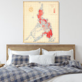 Nr. 6 Distributietemperaturen Canvas Afdruk (Insitu (Slaapkamer))