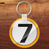 Nr. 7 goud sleutelhanger (Voorkant)