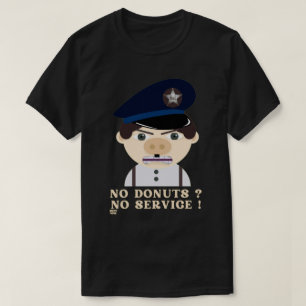 "NR. GEGEVENS, NR. SERVICE" funny politie officer T-shirt