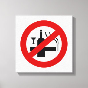Nr - het rokende Thaise Teken ⚠ van de Alcohol Canvas Afdruk