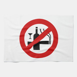 Nr - het rokende Thaise Teken ⚠ van de Alcohol Theedoek