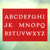 Nr. L voor kerstfeestdag Raamsticker (Vel 3)