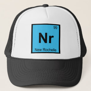 Nr - New Rochelle New York Chemie Stadssymbool Trucker Pet