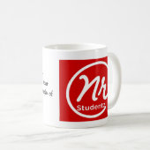 NR Studentz Coffee Mok Maroon (Voorkant rechts)