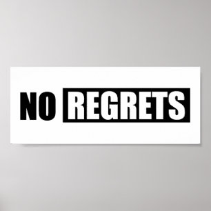 NRA GEEN REGRETS ATTITUDE BLACK WHITE SHOUTOUT ATT POSTER