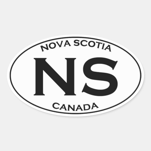 NS Nova Scotia Ovale Logo Ovale Sticker (Voorkant)