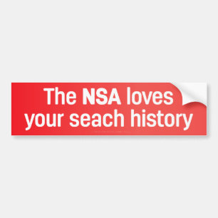 NSA houdt van Uw onderzoeksgeschiedenis Bumpersticker