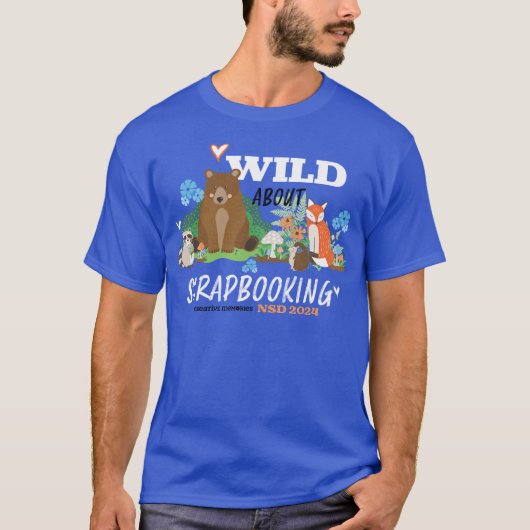 NSD 2024 Basic T-shirt Blauw met witte belettering (Voorkant)