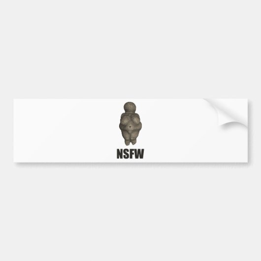 NSFW Prehistorische Venus Figurus Bumpersticker (Voorkant)