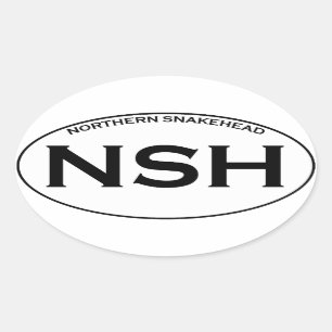 NSH - Noordelijke snakehead Ovale Sticker