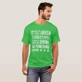 NSPF Funny Irlandais Stéréotypes T-shirt (Devant entier)