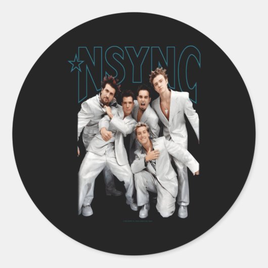 NSYNC officieel aan je denken Ronde Sticker (Voorkant)