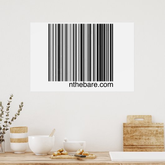 nthebare.com affiche code-barres (Cuisine)