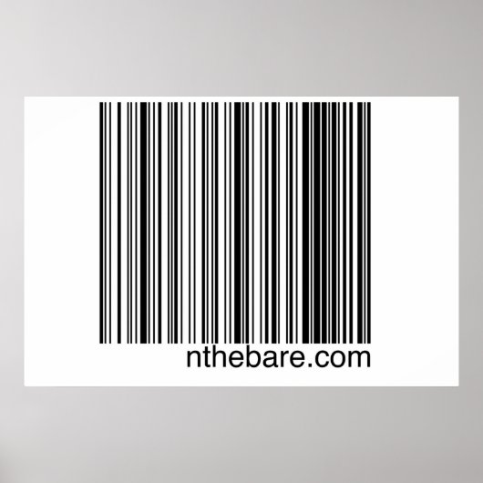 nthebare.com affiche code-barres (Devant)
