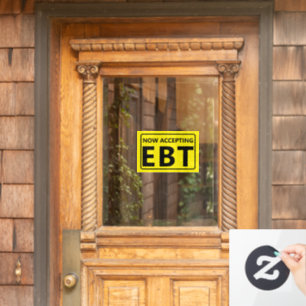 Nu accepteren wij EBT Gem Convenience Store Raamsticker