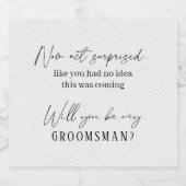 Nu Act Verbaasd Bridal Party Voorstel Bier Etiket (Enkel label)