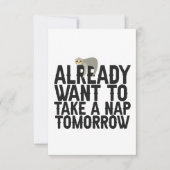 Nu al een Nap Morgenavond. Bedankkaart (Voorkant)