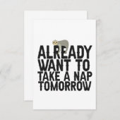 Nu al een Nap Morgenavond. Bedankkaart (Voorkant / Achterkant)