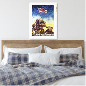 Nu allemaal samen ~ Iwo Jima Canvas Afdruk (Insitu (Slaapkamer))