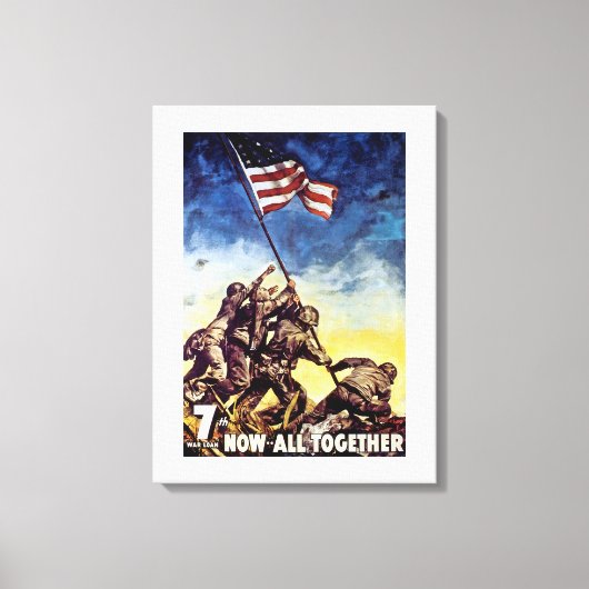 Nu allemaal samen ~ Iwo Jima Canvas Afdruk (Voorkant)