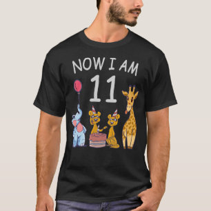 Nu ben ik 11 jaar, 11e verjaardag in de dierentuin t-shirt