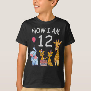 Nu ben ik 12 jaar, 12e verjaardag in de dierentuin t-shirt