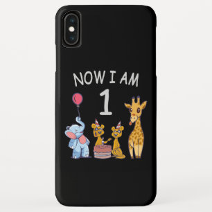 Nu ben ik 1 jaar oud 1e verjaardag in de dierentui iPhone XS max hoesje