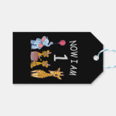 Nu ben ik 1 jaar oud op de dierentuin cadeaulabel (Voorkant (Horizontaal))