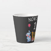 Nu ben ik 1 jaar oud op de dierentuin latte mok (Voorkant)
