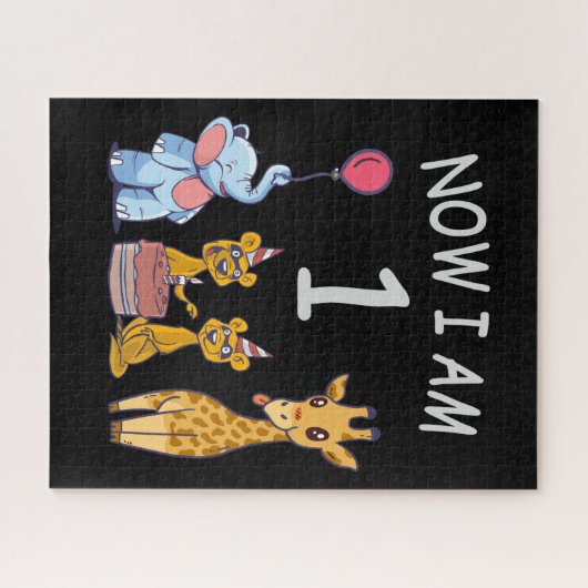 Nu ben ik 1 jaar oud op de dierentuin legpuzzel (Horizontaal)