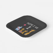 Nu ben ik 1 jaar oud op de dierentuin papieren bordje (Gebogen)